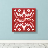 Seafood Art Decor Prints (Insitu (Houten vloer))