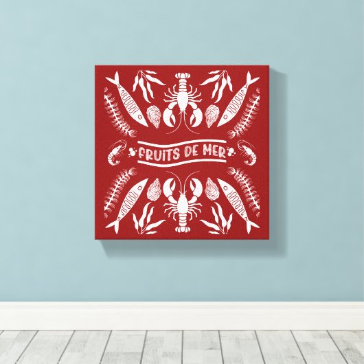 Seafood Art Decor Prints (Insitu (Houten vloer))