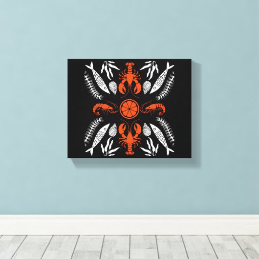 Seafood Art Decor Prints (Insitu (Houten vloer))