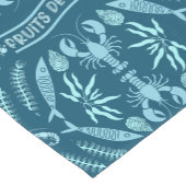 Seafood Art Decor Prints Korte Tafelloper (Hoek)