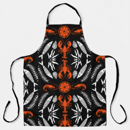 Seafood Art Decor Prints Schort