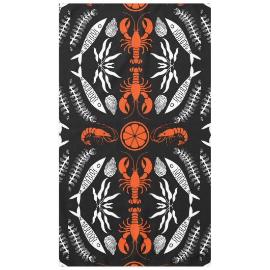Seafood Art Decor Prints Tafelkleed (Voorkant)