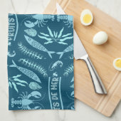 Seafood Art Decor Prints Theedoek (Quarter Fold)