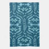 Seafood Art Decor Prints Theedoek (Verticaal)