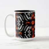 Seafood Art Decor Prints Tweekleurige Koffiemok (Links)