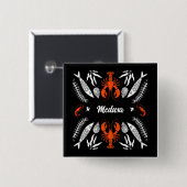Seafood Art Decor Prints Vierkante Button 5,1 Cm (Voorkant /achterkant)