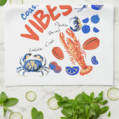 Seafood Beach Fisherman Ocean Tropical Quote  Theedoek (Gevouwen)