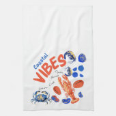 Seafood Beach Fisherman Ocean Tropical Quote  Theedoek (Verticaal)