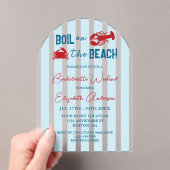 Seafood Boil Bachelorette Party Acryl Uitnodigingen (Insitu (Draagbaar))