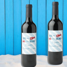 Seafood Boil Bachelorette Party Wijn Etiket