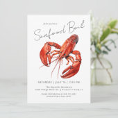 Seafood Boil Fun Outdoor Dinner Party Kaart (Staand voorkant)