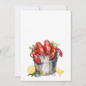 Seafood Boil Fun Outdoor Dinner Party Kaart (Achterkant)