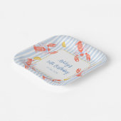 Seafood Boil Lobster Bake Birthday Paper Plates Papieren Bordje (Gebogen)
