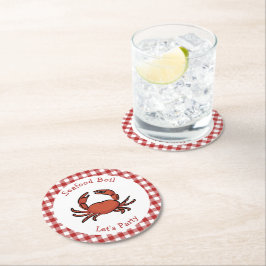Seafood Boil Party Ronde Kartonnen Onderzetter