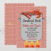Seafood Boil Red Gingham Kaart (Voorkant / Achterkant)