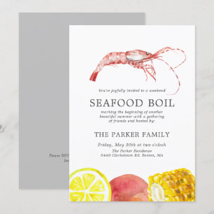 Seafood Boil Thmed Party Grey Kaart