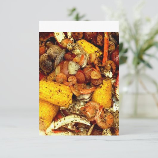 Seafood Boil Uitnodiging (Staand voorkant)