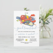 Seafood Boil Verloving Rehearings Dinner Party Kaart (Staand voorkant)