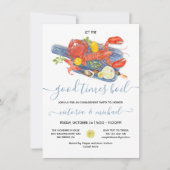 Seafood Boil Verloving Rehearings Dinner Party Kaart (Voorkant)