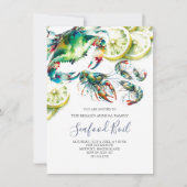 Seafood Boil Zomerfeestuitnodigingen Kaart (Voorkant)
