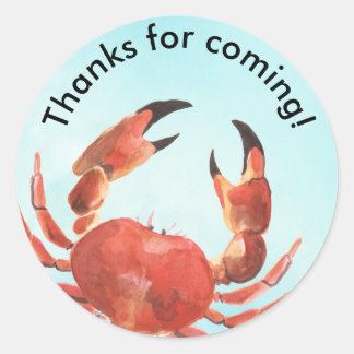 Seafood Crab Boil Birthday Party Ronde Sticker