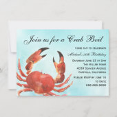 Seafood Crab Boil Summer Birthday Party Kaart (Voorkant)