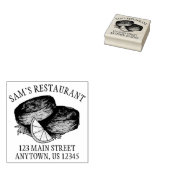 Seafood Crab Cakes Crabcakes Restaurantadres Rubberstempel (Gestempeld)