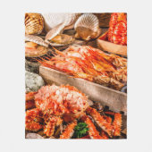 Seafood cuisine plate as an ocean gourmet dinner b fleece deken (Voorkant)