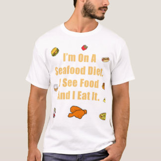 Seafood Diet - White T-shirt