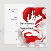Seafood Lobster Crab - binnenuitnodiging Kaart (Voorkant / Achterkant)