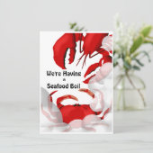 Seafood Lobster Crab - binnenuitnodiging Kaart (Staand voorkant)