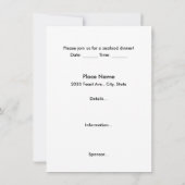 Seafood Lobster Crab - binnenuitnodiging Kaart (Achterkant)