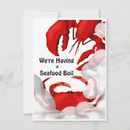 Seafood Lobster Crab - binnenuitnodiging Kaart
