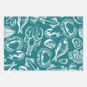 Seafood Lover Pattern Inpakpapier Vel (Voorkant 3)