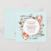 Seafood Medley Uitnodiging (Voorkant / Achterkant)