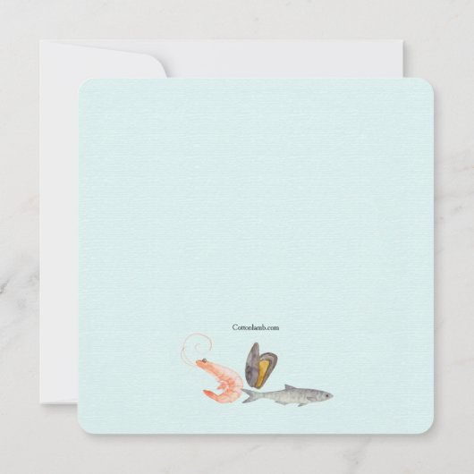 Seafood Medley Uitnodiging (Achterkant)