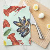 Seafood Mix beroemd gemaakt door Natasha Us Theedoek (Quarter Fold)