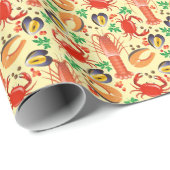 Seafood Patroon Cadeaupapier (Rol Hoek)