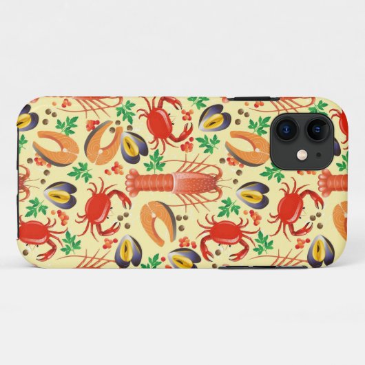 Seafood Patroon Case-Mate iPhone Case (Achterkant (horizontaal))