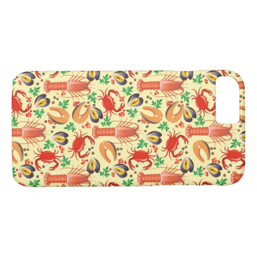 Seafood Patroon Case-Mate iPhone Case (Achterkant (Horizontaal))