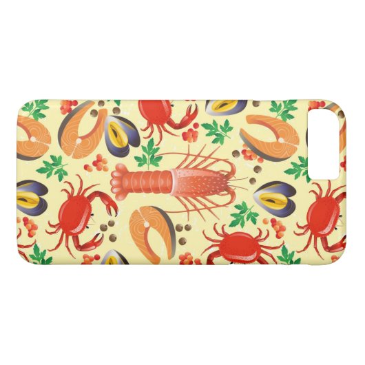 Seafood Patroon Case-Mate iPhone Case (Achterkant (Horizontaal))