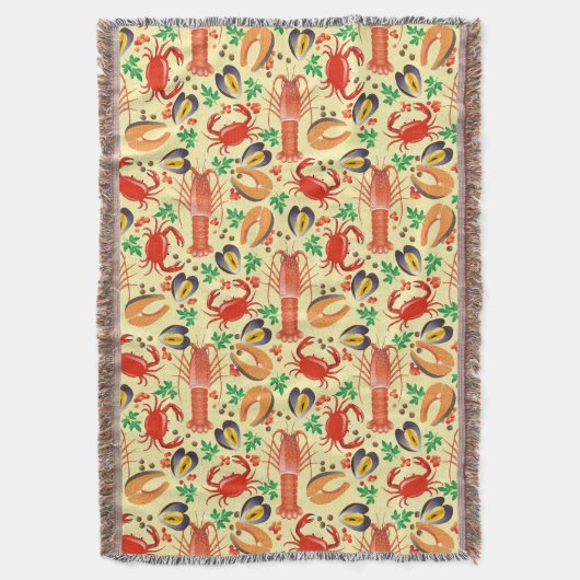 Seafood Patroon Deken (Voorkant Verticaal)