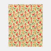 Seafood Patroon Fleece Deken (Voorkant)