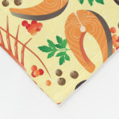 Seafood Patroon Fleece Deken (Hoek)