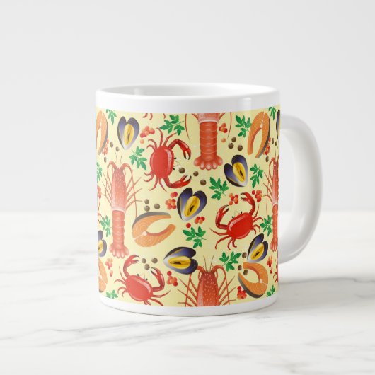 Seafood Patroon Grote Koffiekop (Voorkant rechts)