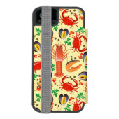 Seafood Patroon Incipio iPhone Portemonnee Hoesje (Agenda Achterkant)