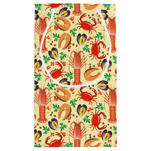 Seafood Patroon Klein Cadeauzakje (Achterkant)