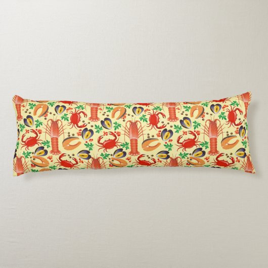 Seafood Patroon Lichaamskussen (Achterkant)