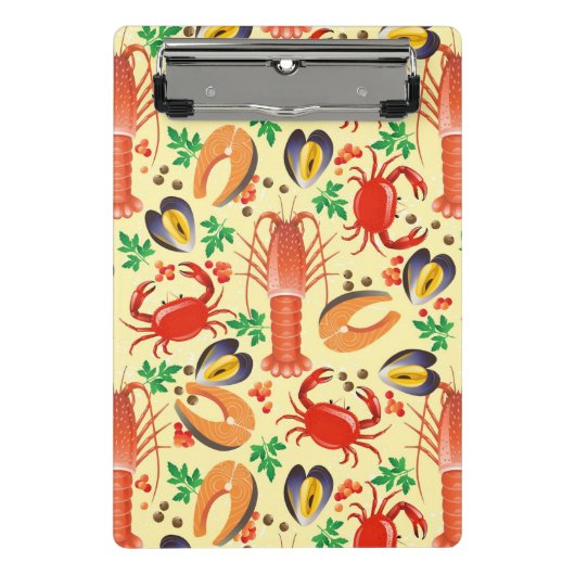 Seafood Patroon Mini Klembord (Voorkant)