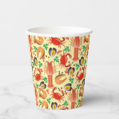 Seafood Patroon Papieren Bekers (Voorkant)